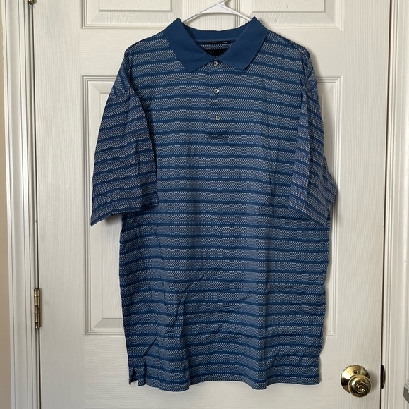 Men's Greg Norman Mercerized Cotton Golf Polo Shark Blue XL - Picture 3 of 15